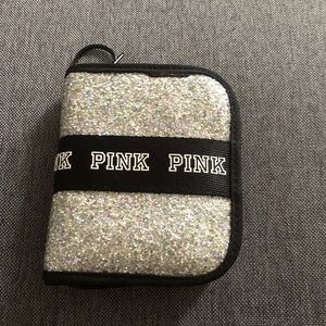 Silver glitter wallet